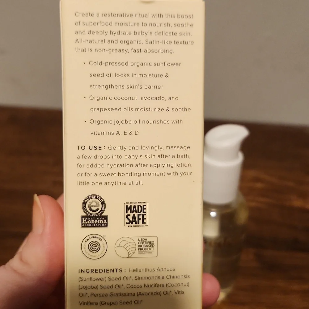 NIB Ever Eden Soothing Baby Massage Oil 4oz
